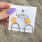 Dark Yellow Crochet Flower Dangles