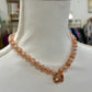 Peach Iridescent Jewel Magnetic Clasp Necklace