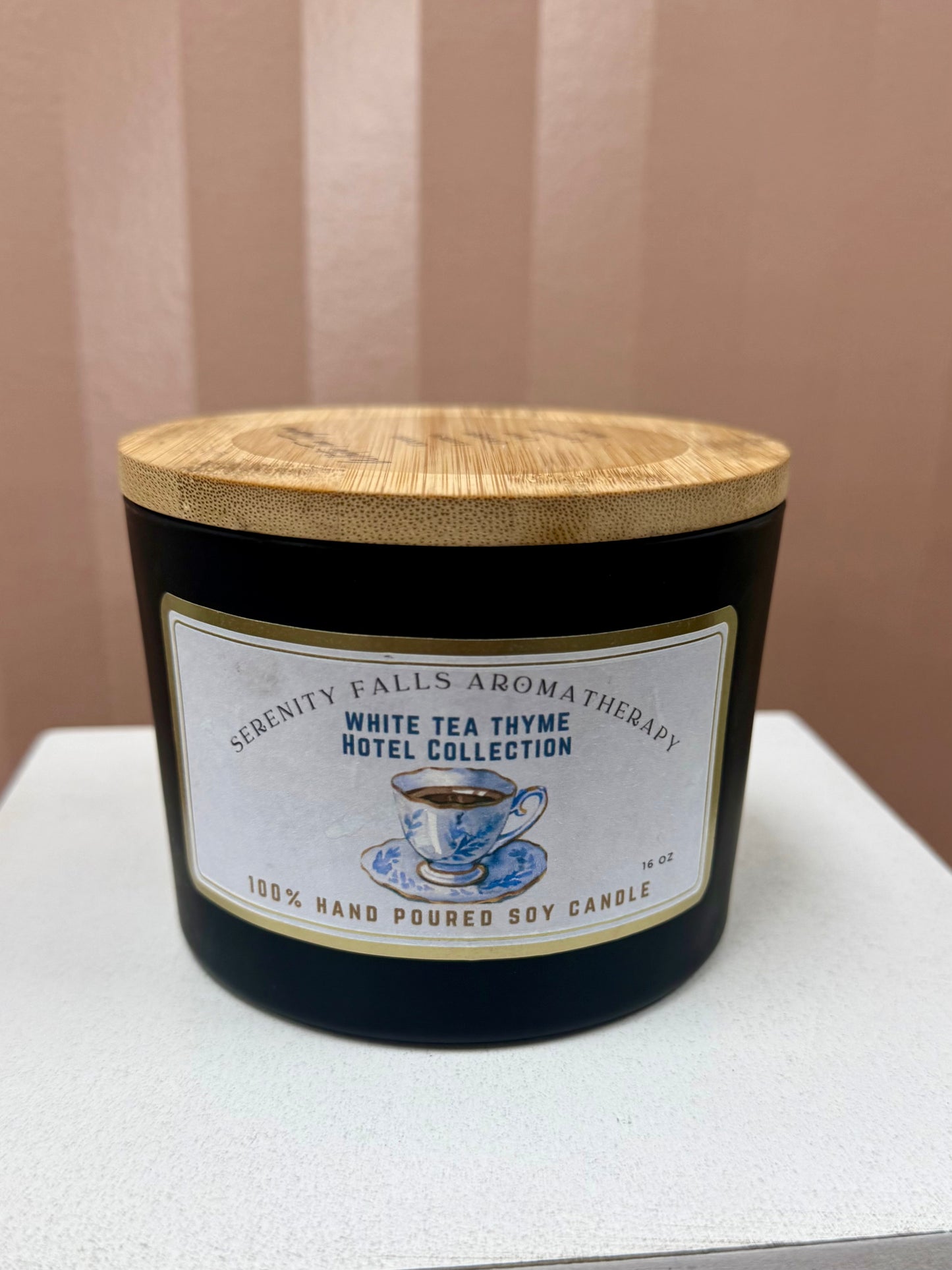 Serenity Falls White Tea Thyme Hotel Collection 16oz Candle