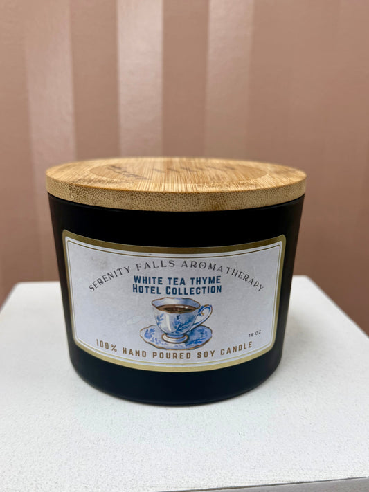 Serenity Falls White Tea Thyme Hotel Collection 16oz Candle