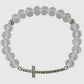 Silver Crystal Cross Bracelet
