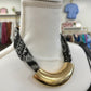 Hart Designs Black Bandana w/ Gold Slide Necklace