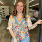Floral V-Neck Boho Floral Top