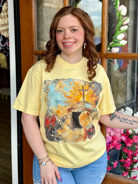 Butter Yellow Easter Resurrection Tee
