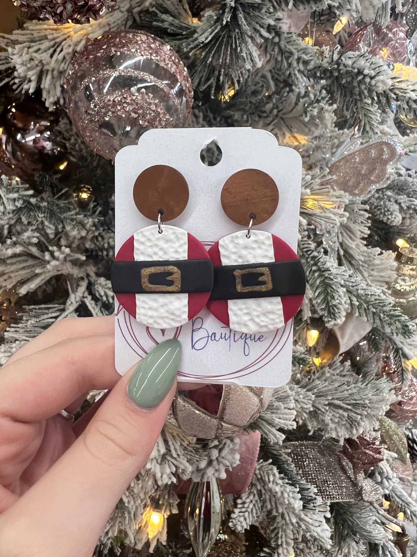 Santa Buckle Earrings