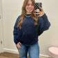 Navy Airy Dolman Sweater