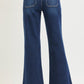 Tummy Control Hi Rise Wide Flare Jeans