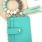 Mint Beaded Bracelet Keychain Wallet