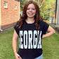 Black GA Knit Sweater Tee