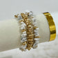 White Mixed Stone Bracelet Set