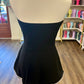 Black Chic Contrast Trim Strapless Romper