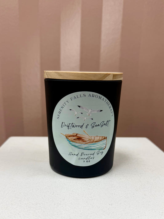 Serenity Falls Driftwood & Sea Salt 7oz Candle