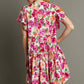 Floral Print Tiered Dress with Ruffle Sleeve