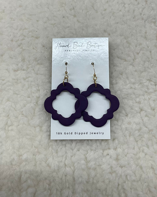 Deep Purple Dangle Earrings