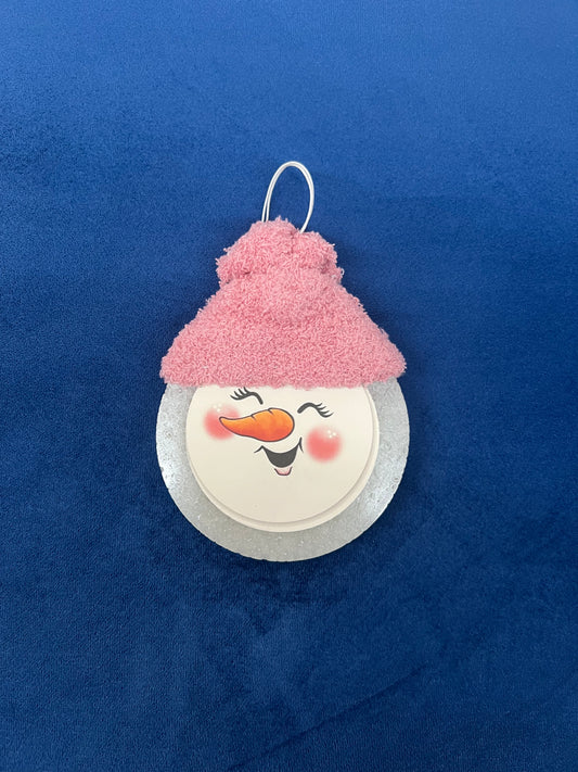 Snowman Beanie Car Freshie (Blueberry Muffin)