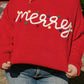 Plus Red Merry Sweater