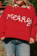 Plus Red Merry Sweater