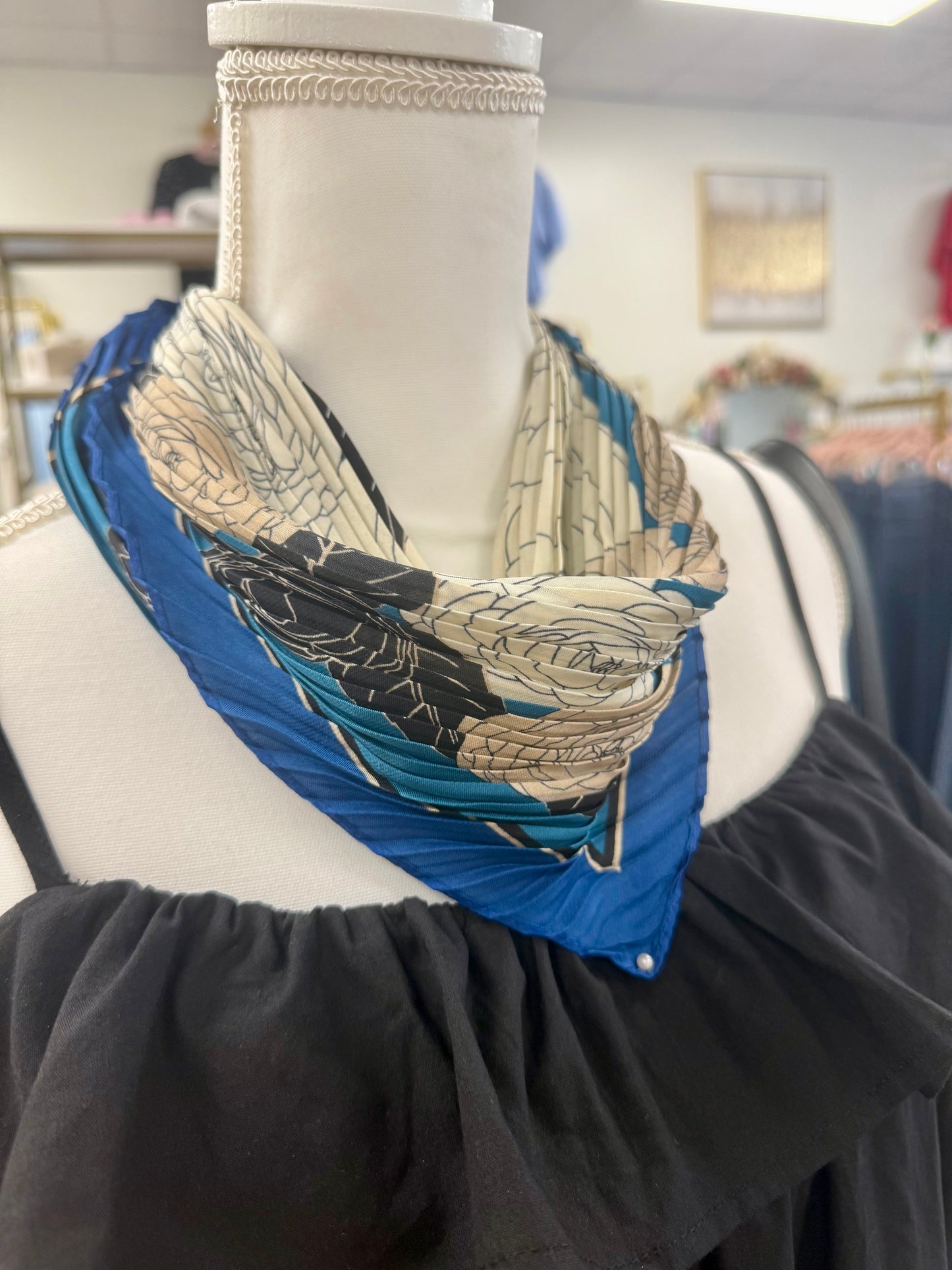 Hart Designs Teal Multi Floral Scarf