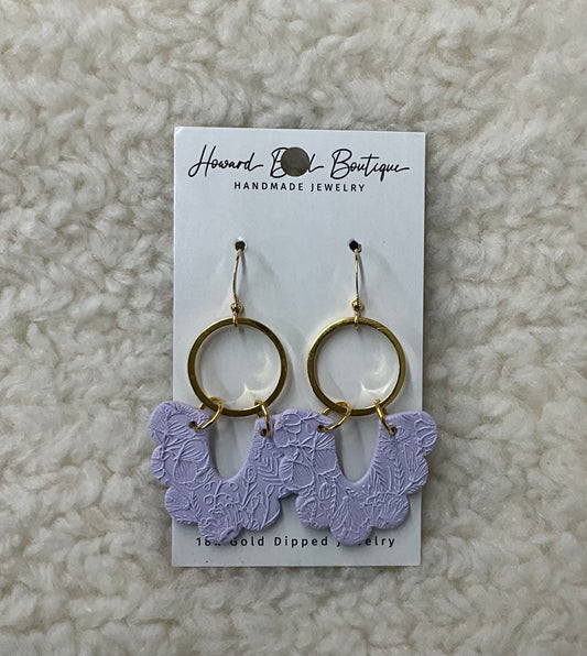 Lavender Chandelier Dangle Earrings