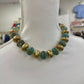 Hart Designs Turquoise & Gold Textured Bead Necklace