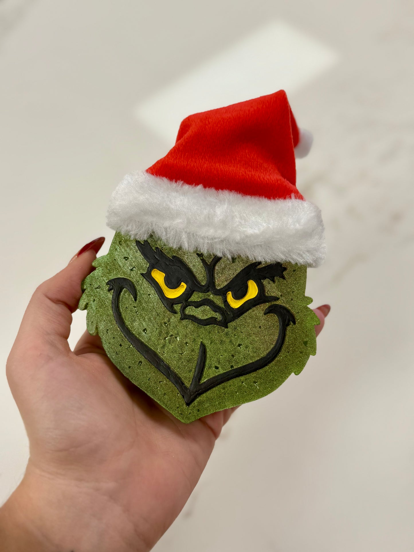 Grinch Santa Hat Freshie - Diva