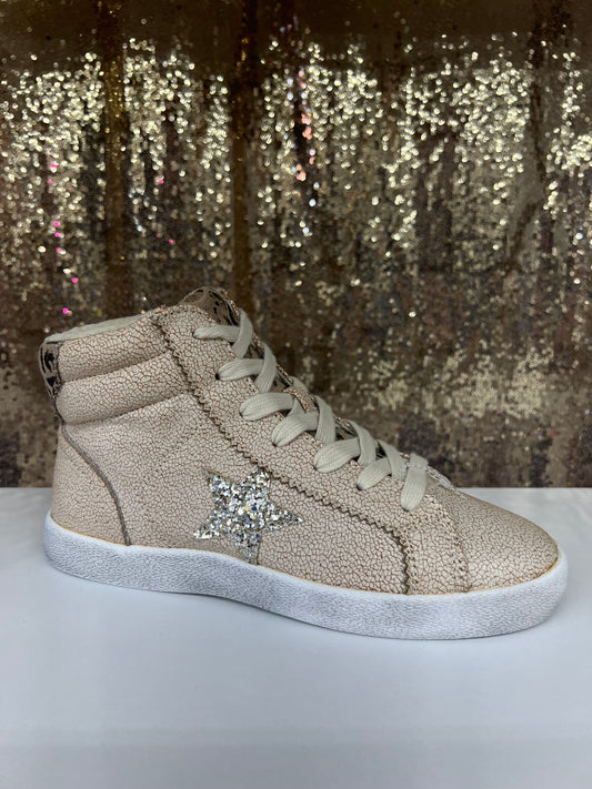 Taupe High Top Sneaker