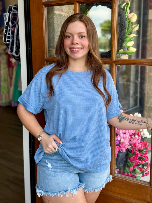 Denim Blue Essential Thermal Top