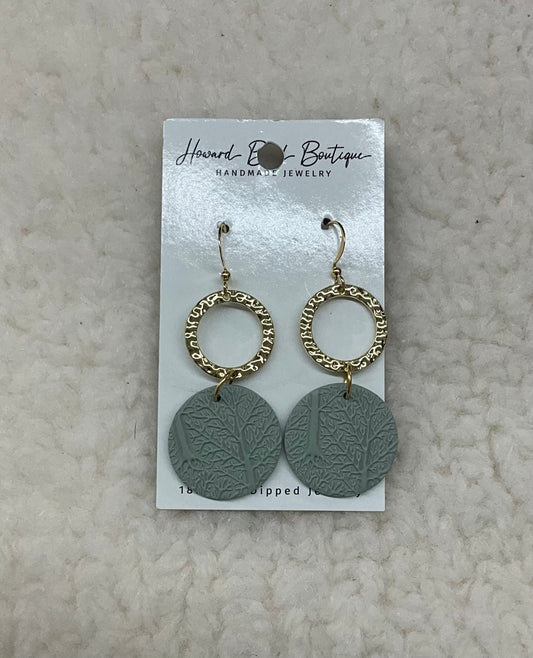 Gold & Sage Earrings