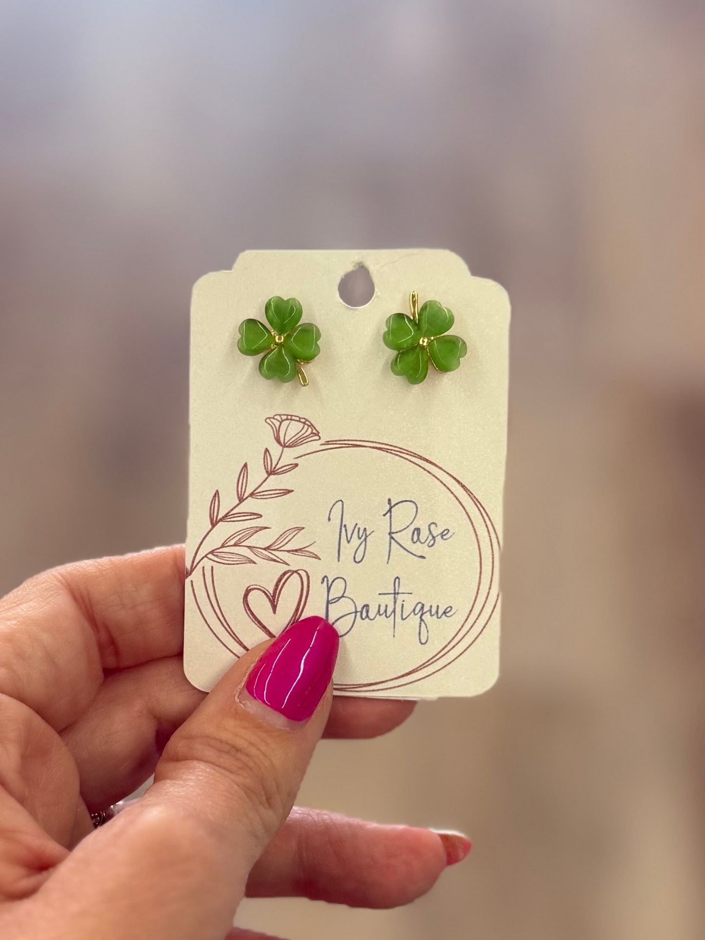 Shamrock Stud Earrings