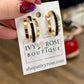 Gold & Black Tiered Hoop Earrings