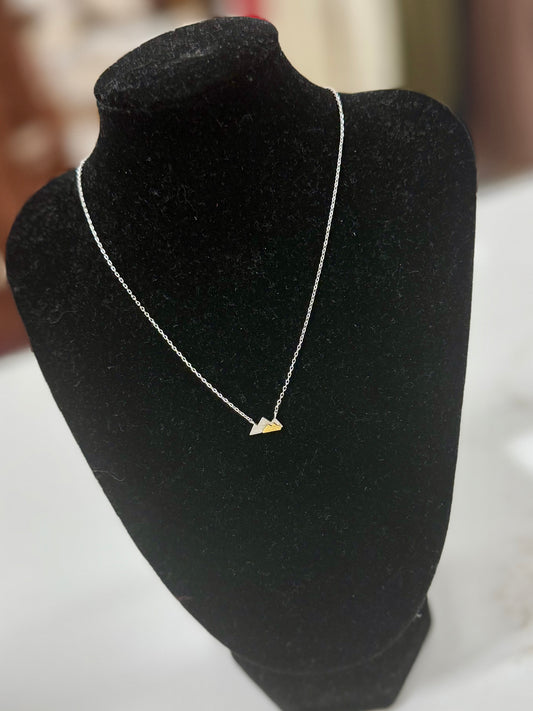 Silver Dainty Mini Mountain Necklace