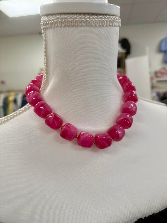 Hart Designs Magenta Square Bead Necklace