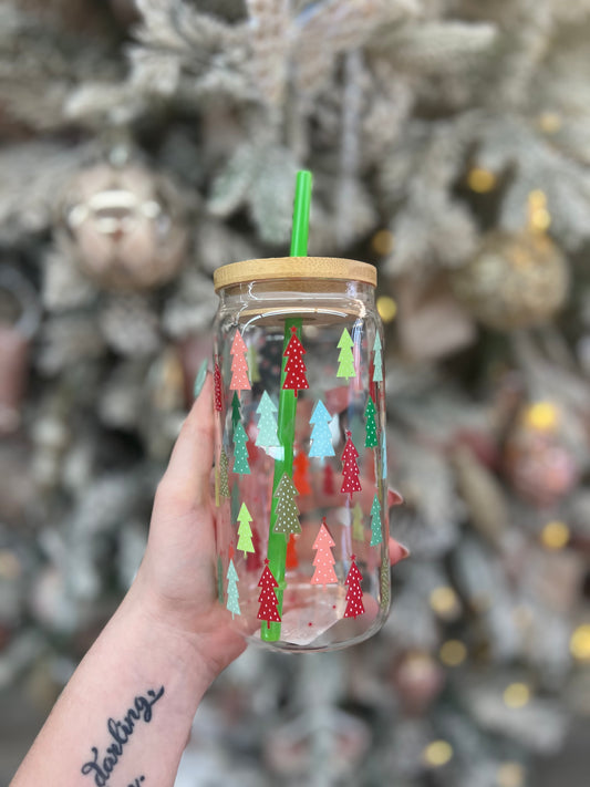 Christmas Tree Glass Cup