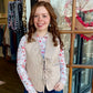 Taupe Front Tie Vest