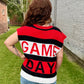 Red & Black Game Day Sweater Top