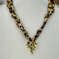 Leopard Scarf Heart Charm Necklace