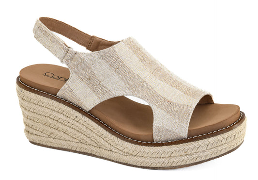 Corkys K Bye Sand Stripe Wedge