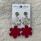 Double Flower Dangle Earrings