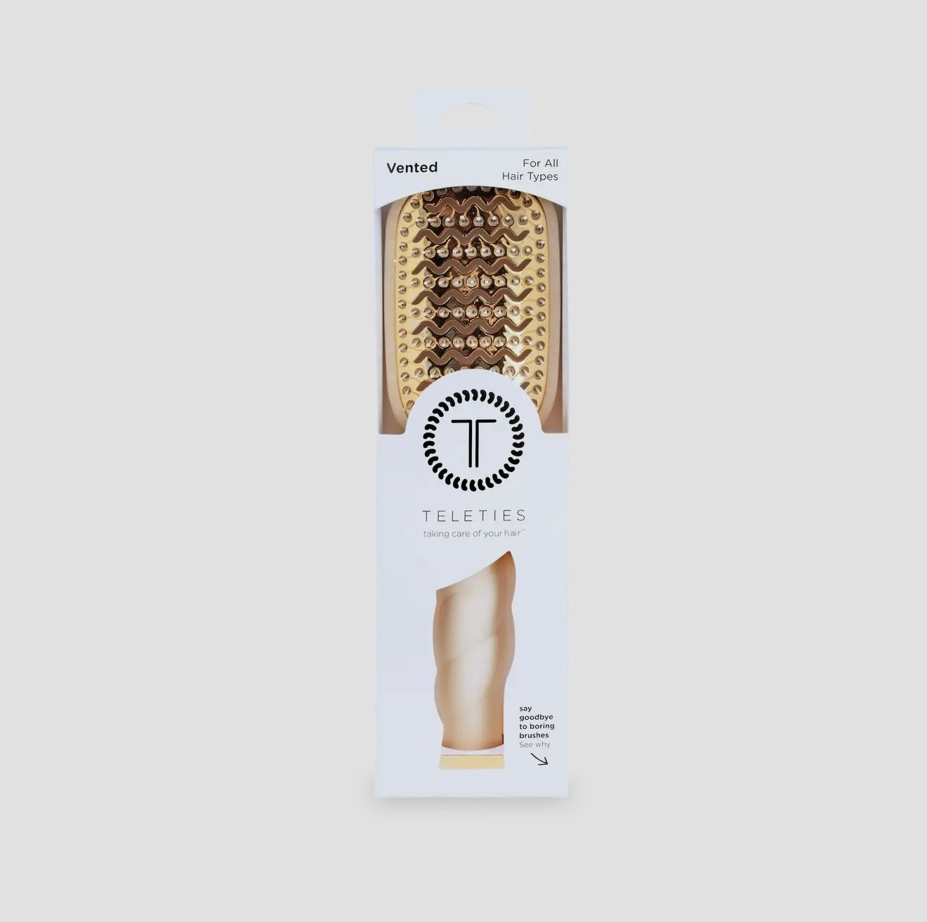 TELETIES Tan Vented Hair Brush