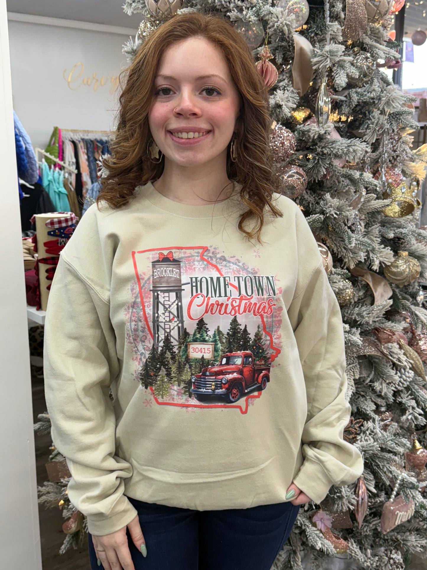 Hometown Christmas Crewneck-Brooklet