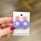 Pink & Purple Dangle Earrings