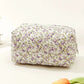 Lavender Quilted Floral Cosmetic Bag