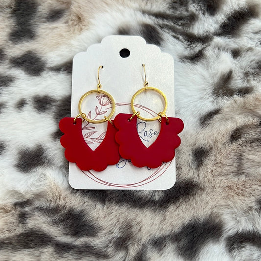 Red Dangle Earring