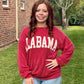 Crimson AL Ribbed Graphic Light Sweatshirt