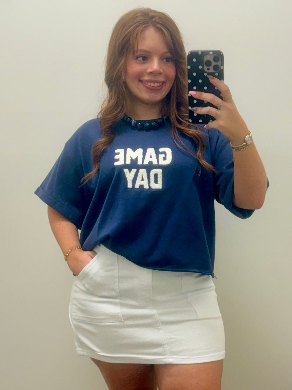 White Cargo Skirt