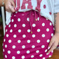 Burgundy Polka Dot Skort