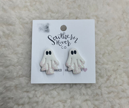 Sparkly Ghost Studs