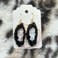 Black Large Druzy Earring