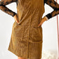 Beige Corduroy Mini Dress