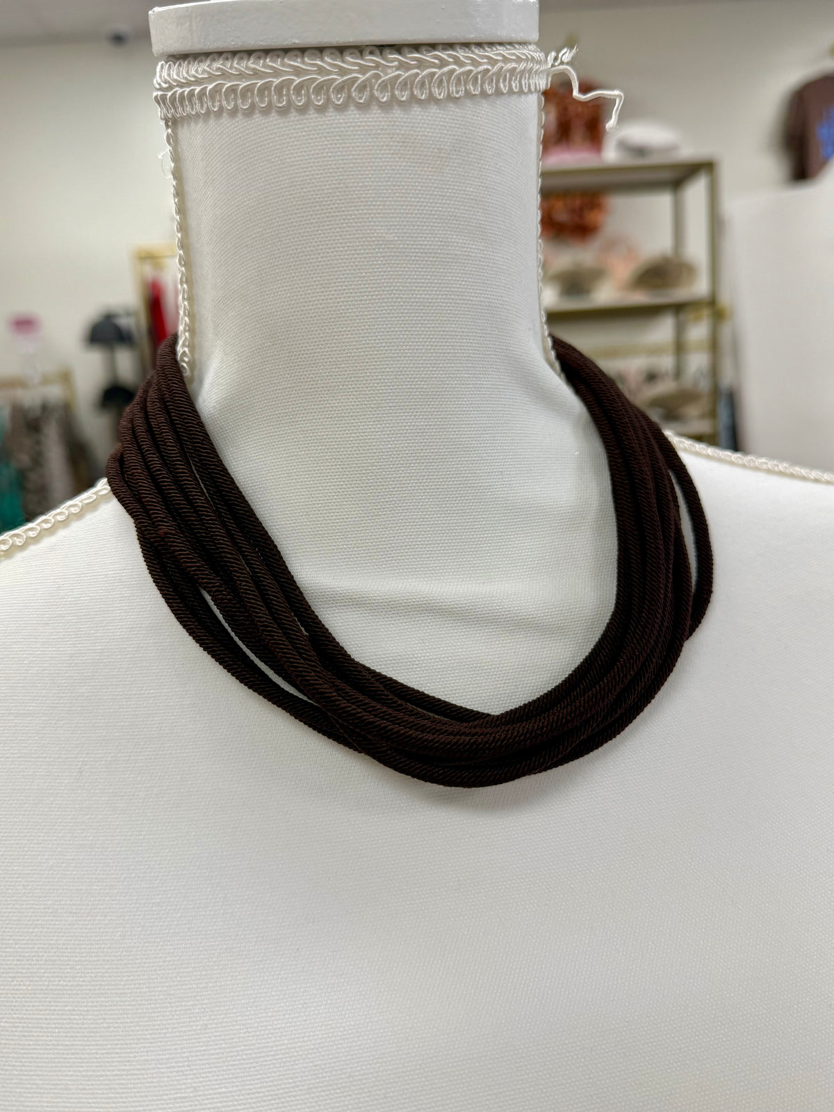 Brown Rope Strand Necklace